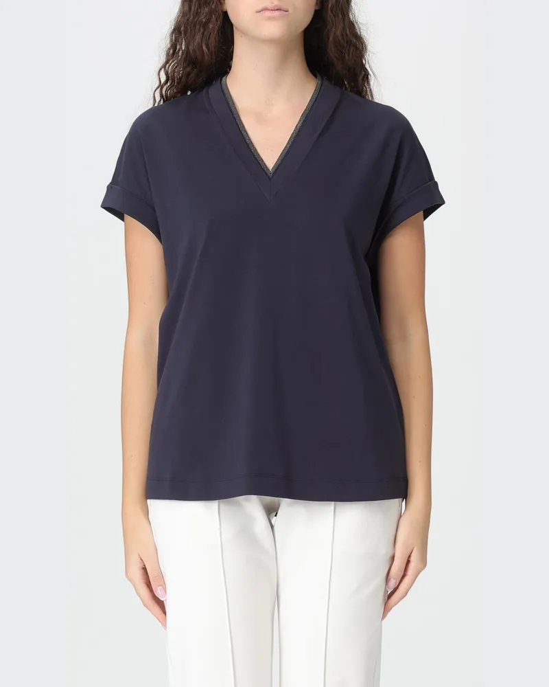Brunello Cucinelli T-shirt damen Blau