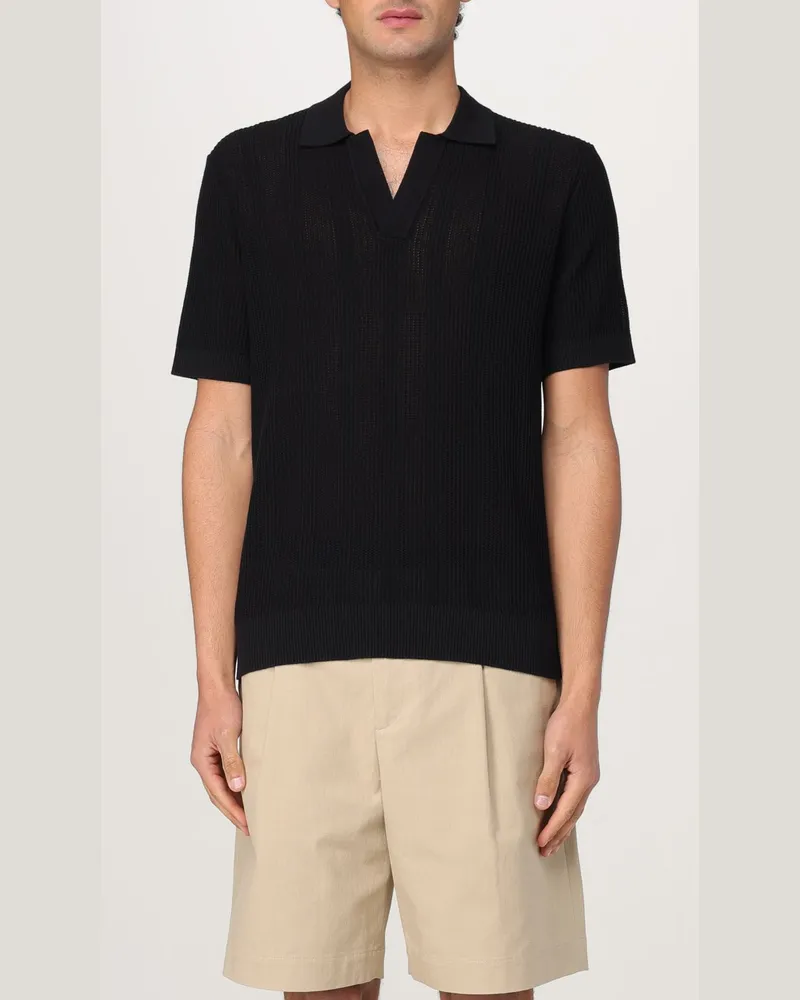 Paolo Pecora Milano Polo herren Schwarz
