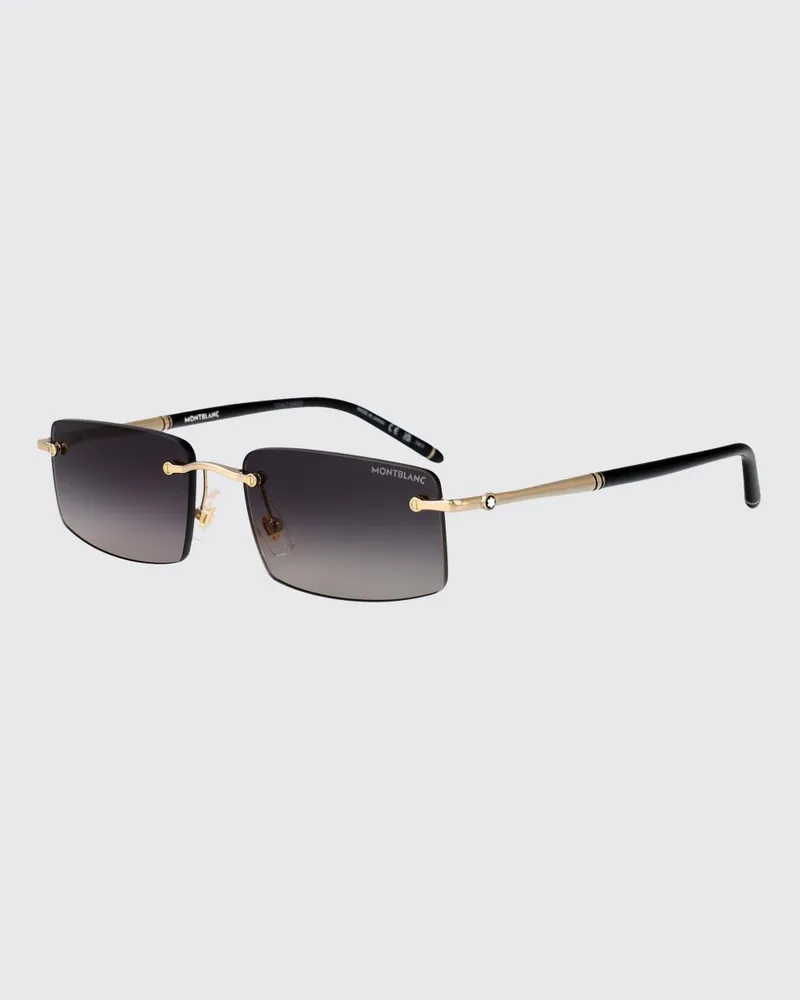 Montblanc MB0443S Sonnenbrille aus Metall und Acetat Grau