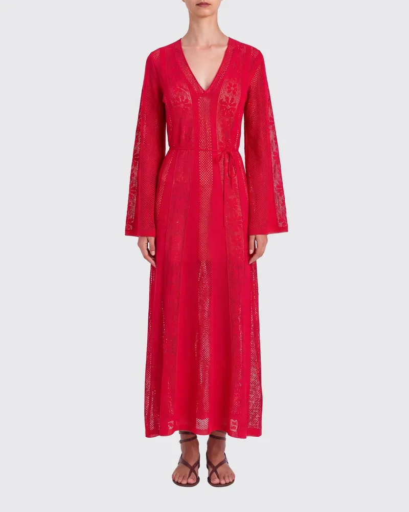 Twin-Set Strick-Midikleid Rot