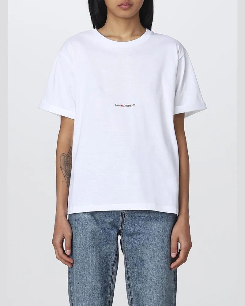 Saint Laurent T-shirt damen Weiß