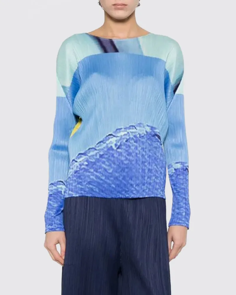 Issey Miyake Top damen Blau