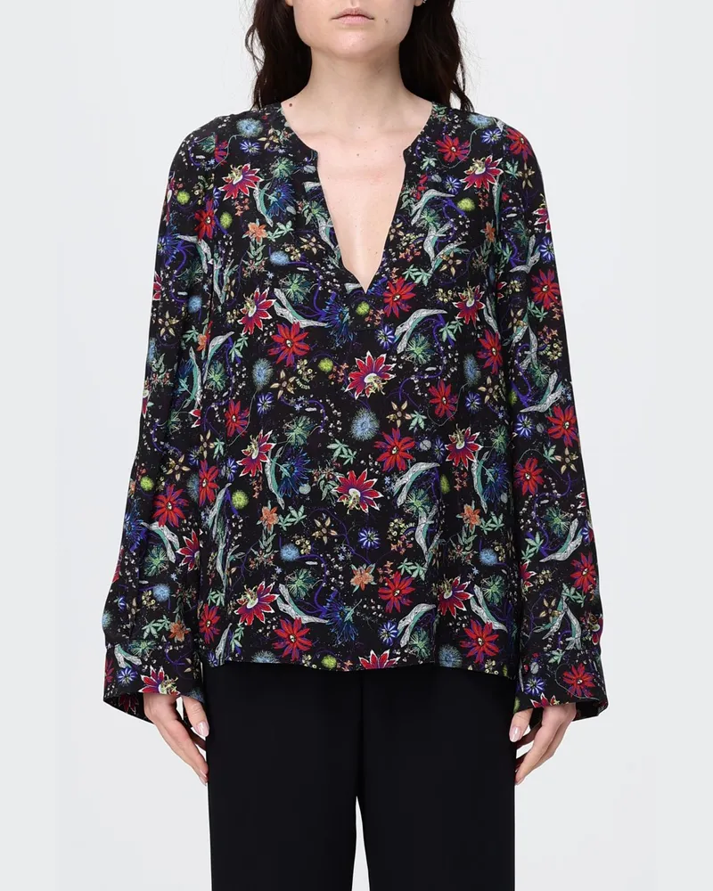 Zadig & Voltaire ZADIG  VOLTAIRE Torny Blumenbluse Zadig & Voltaire mit V-Ausschnitt Bunt