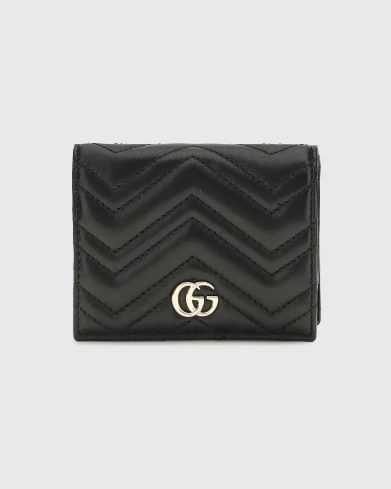 Gucci GG Marmont Matelassé Nappa Geldbörse Schwarz