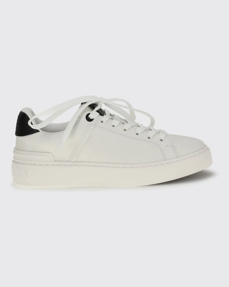 Balmain B-Court Leder-Sneakers Weiß