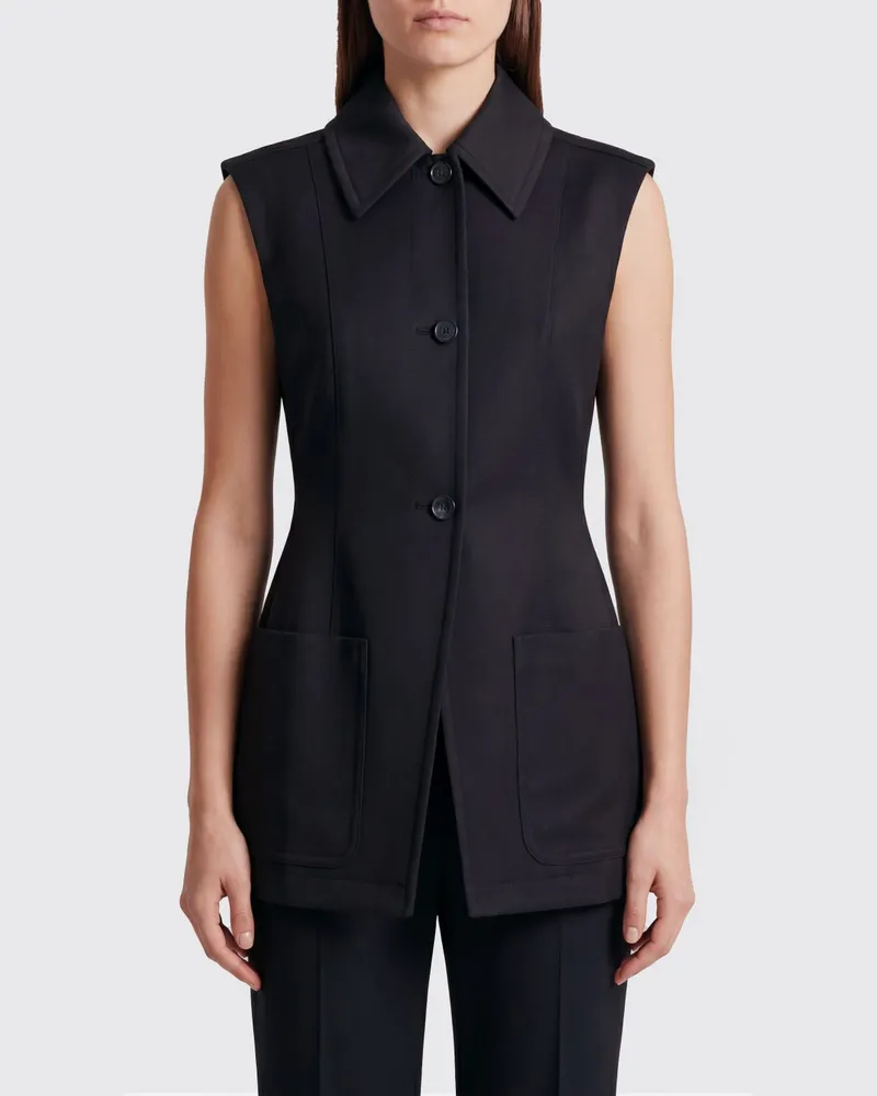 SPORTMAX Baumwollmischweste Schwarz