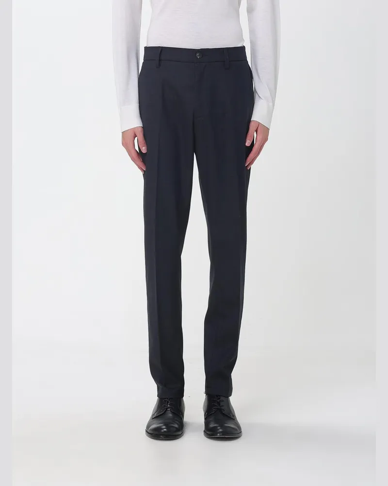Siviglia Slim-Fit Chinohose aus Wollmischung mit Leistentaschen Grau