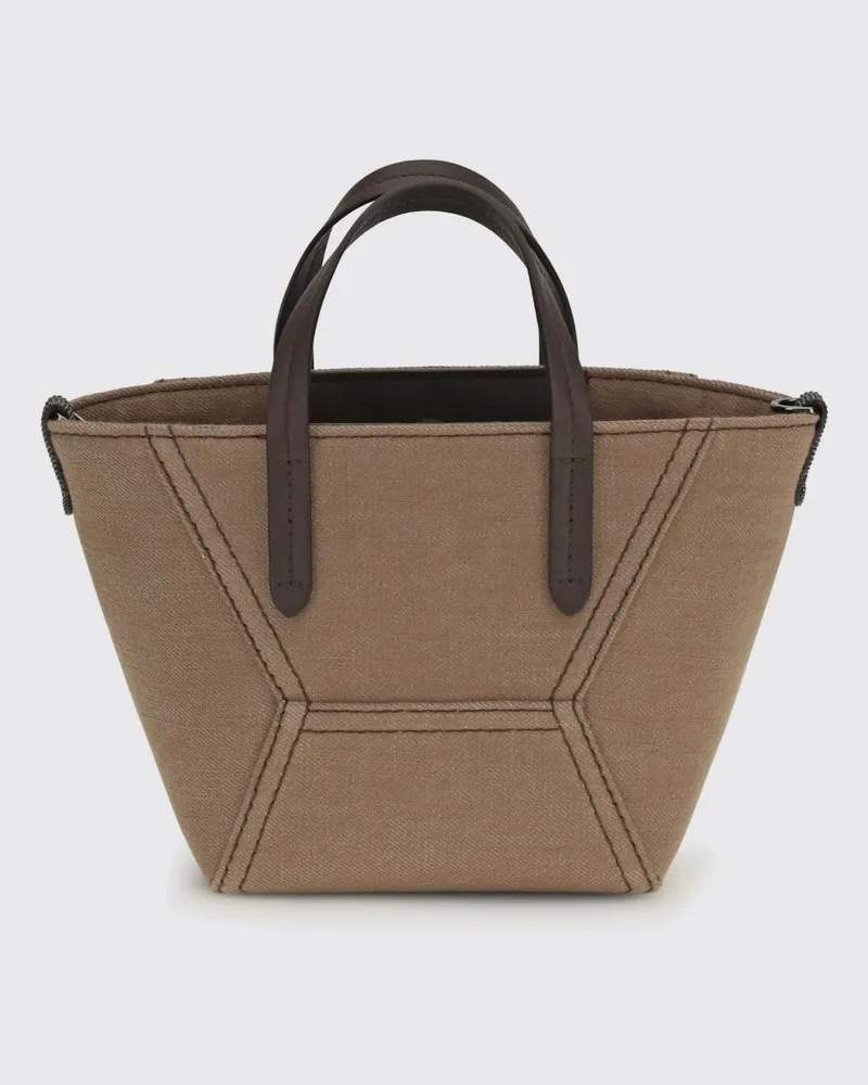 Brunello Cucinelli Umhängetasche damen Camel