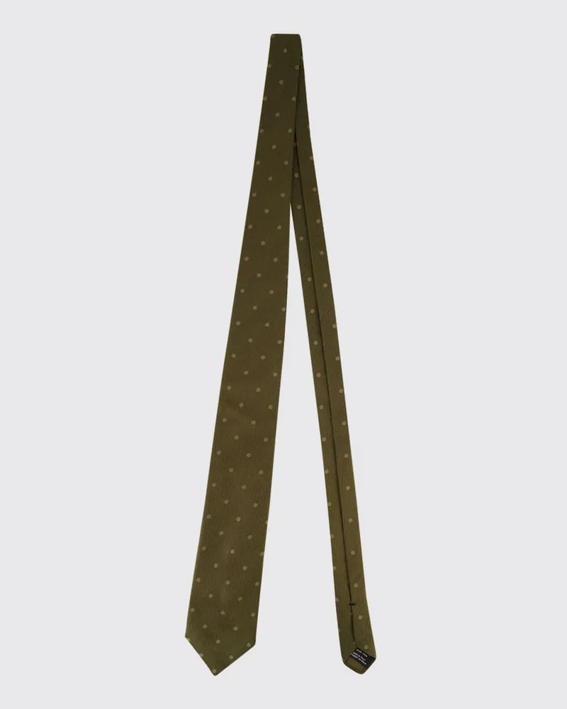 Tom Ford Krawatte aus reiner Seide mit Mikro-Punktmuster Military