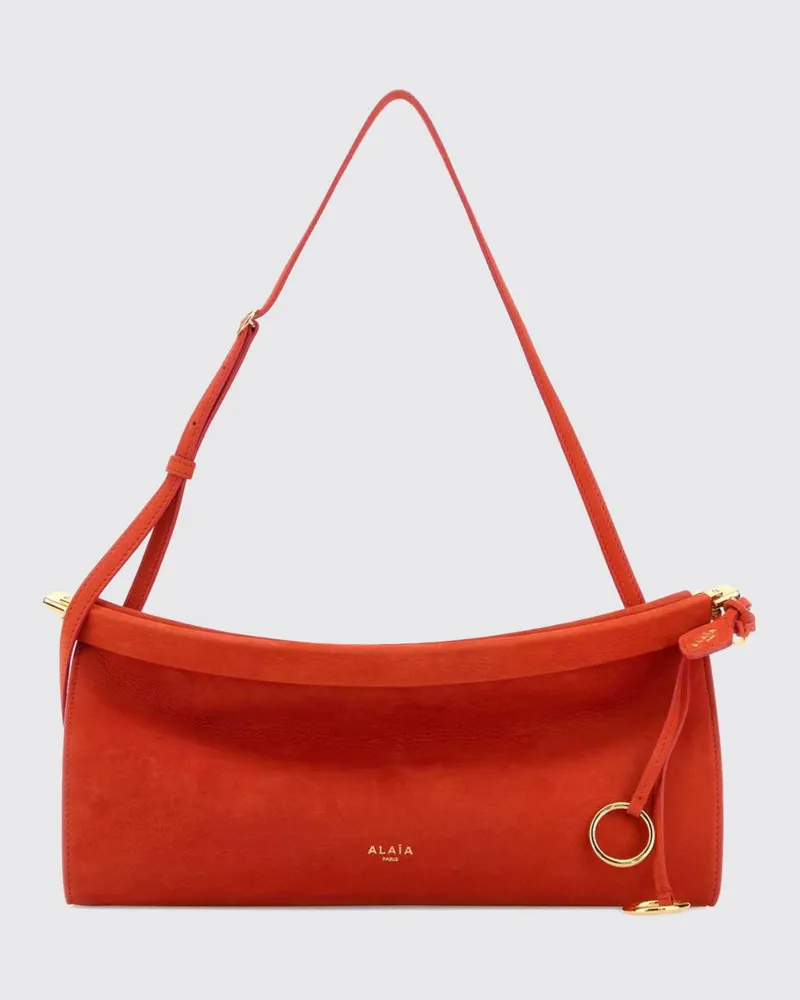 Alaïa Le Click East West Wildledertasche Orange