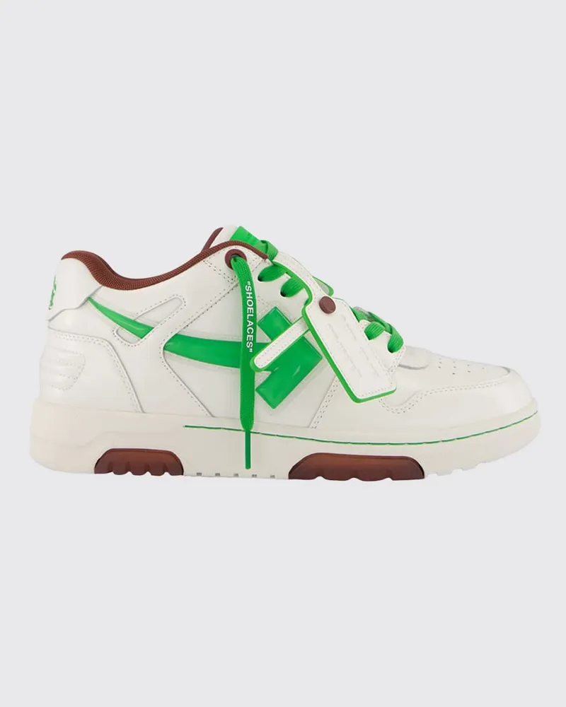 OFF-WHITE Out Of Office Leder-Sneakers Weiss
