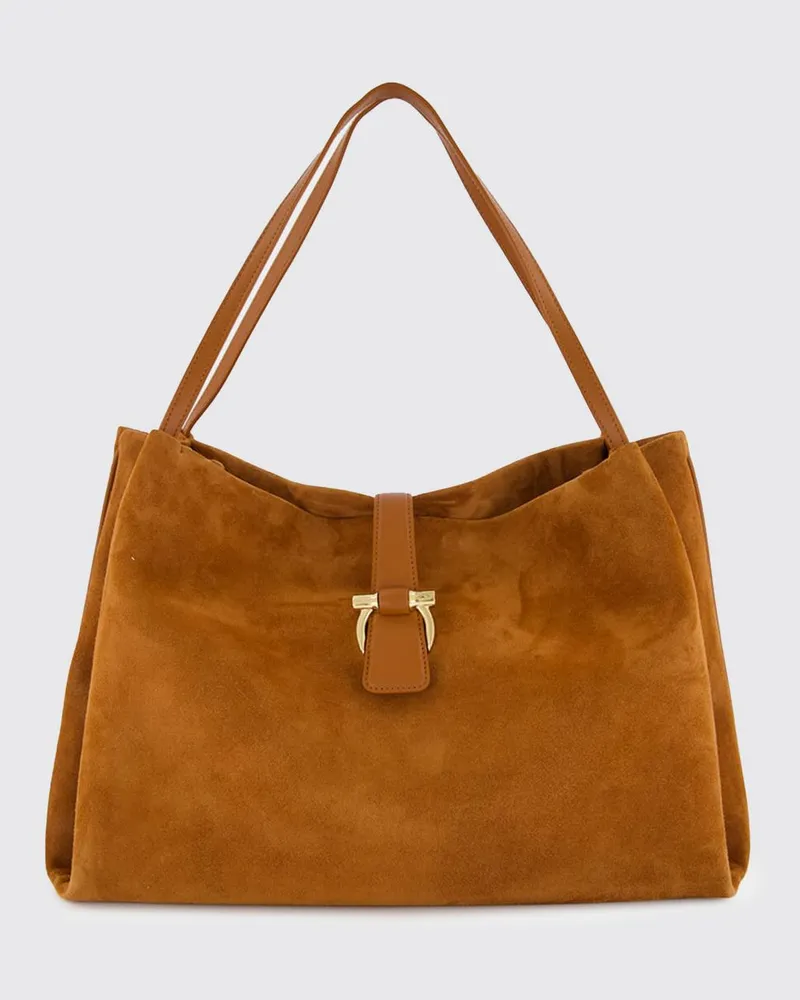 Ferragamo Schultertasche damen Beige