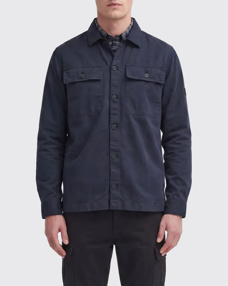 Barbour Baumwoll-Hemdjacke Blau