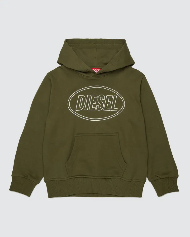 Diesel Baumwoll-Sweatshirt mit Logo Grün
