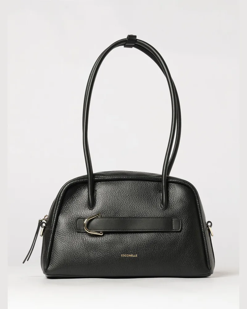 Coccinelle Paki Tasche aus genarbtem Leder Perle