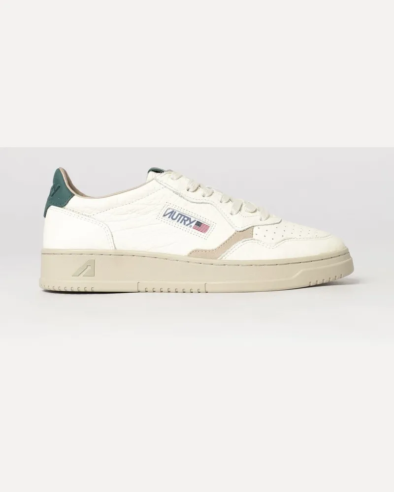 AUTRY Medalist Low Top Sneakers aus zweifarbigem Leder und Wildleder Blau