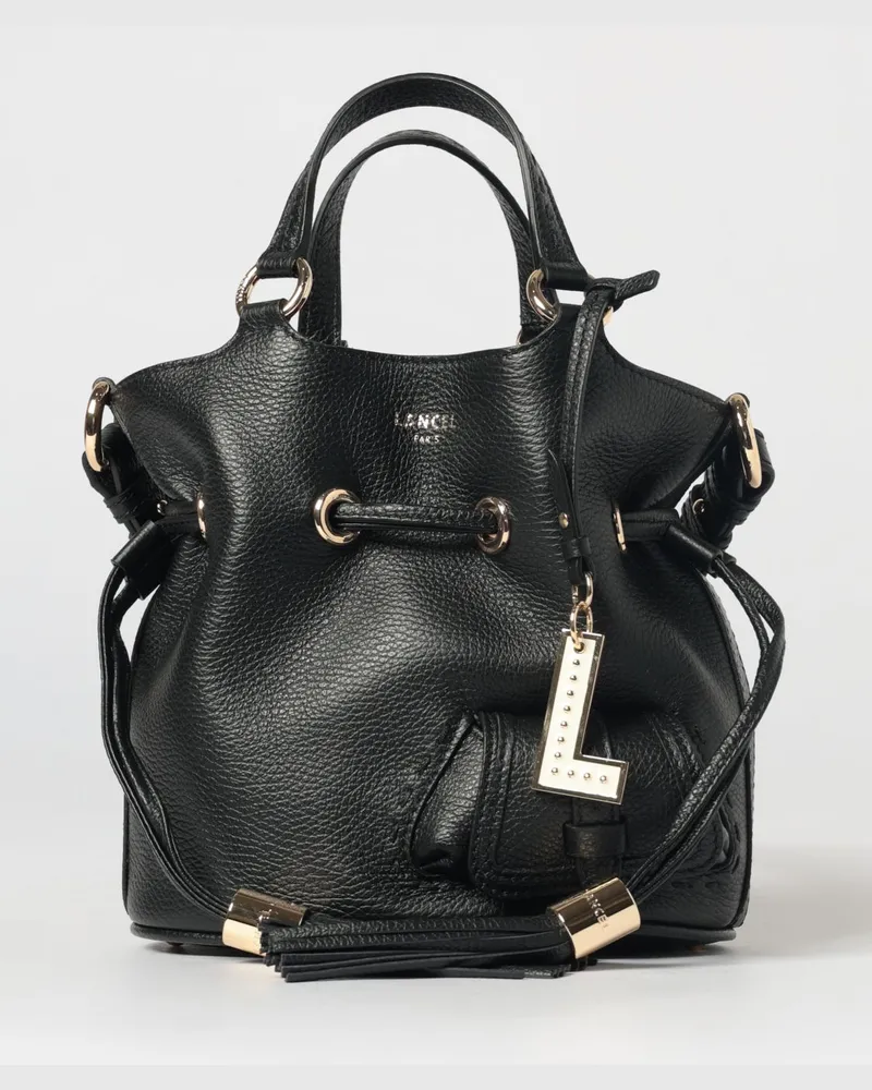 Lancel Premier Flirt Tasche aus genarbtem Leder Schwarz