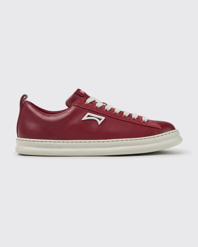 Camper Runner Low-Top-Sneaker aus genarbtem Leder mit XL Extralight®-Sohle Burgunderrot
