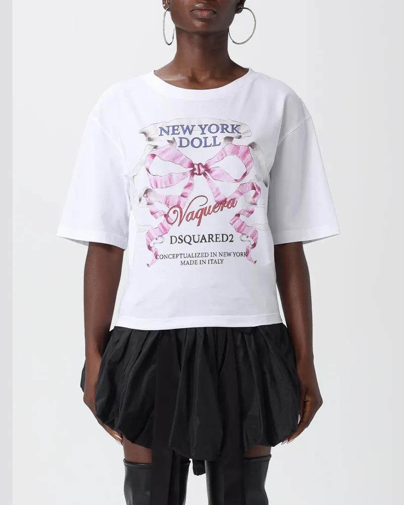 Dsquared2 T-shirt damen Weiß