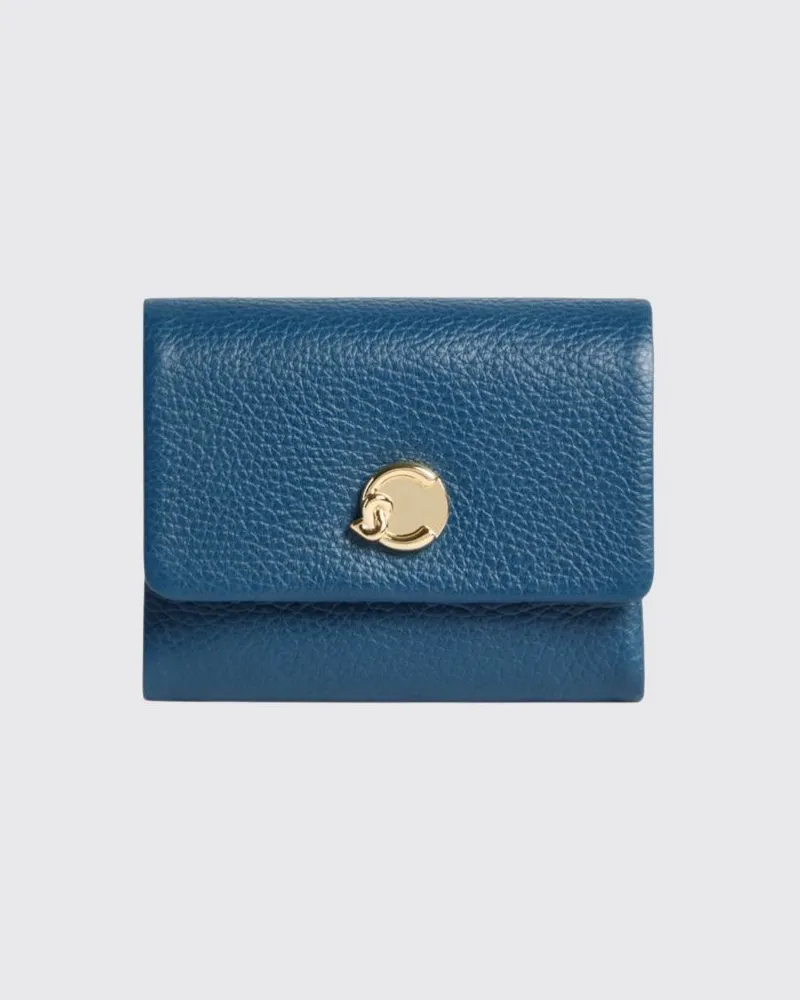 Coccinelle C-Me Softy Tasche aus genarbtem Leder Blau