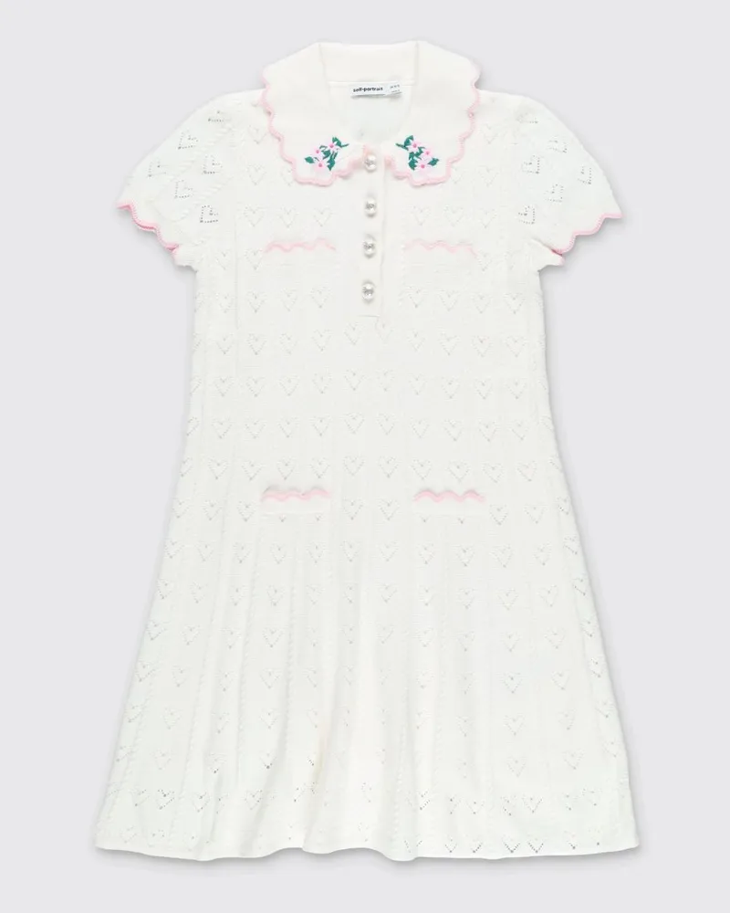 Self-Portrait Kleid kinder Weiß