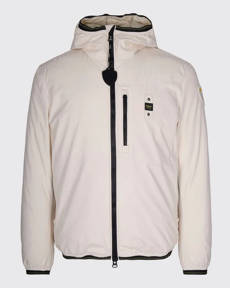 Blauer Jacke herren Weiß