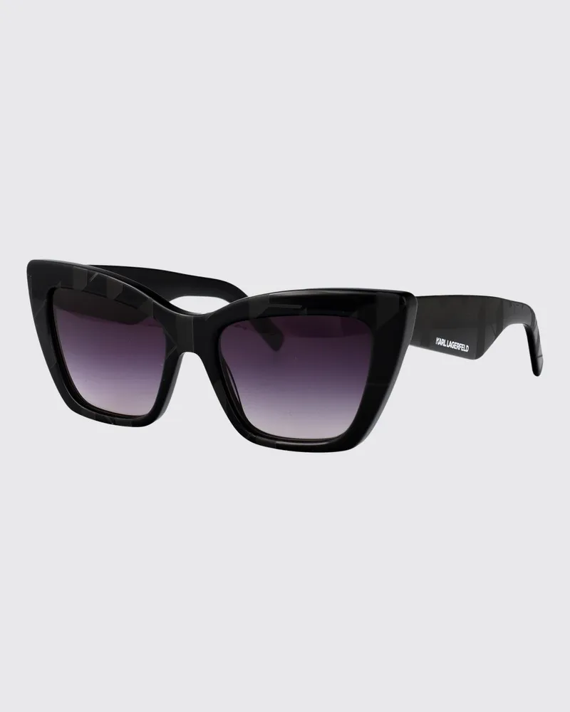 Karl Lagerfeld Cat-Eye-Sonnenbrille aus Acetat im Vintage-Design Schwarz