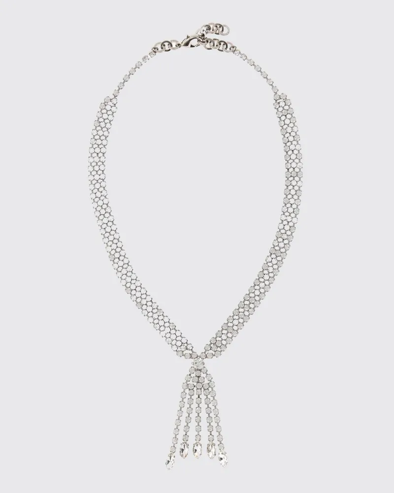 Alessandra Rich Kristallbesetzter Choker-Halskette aus Metall Silber