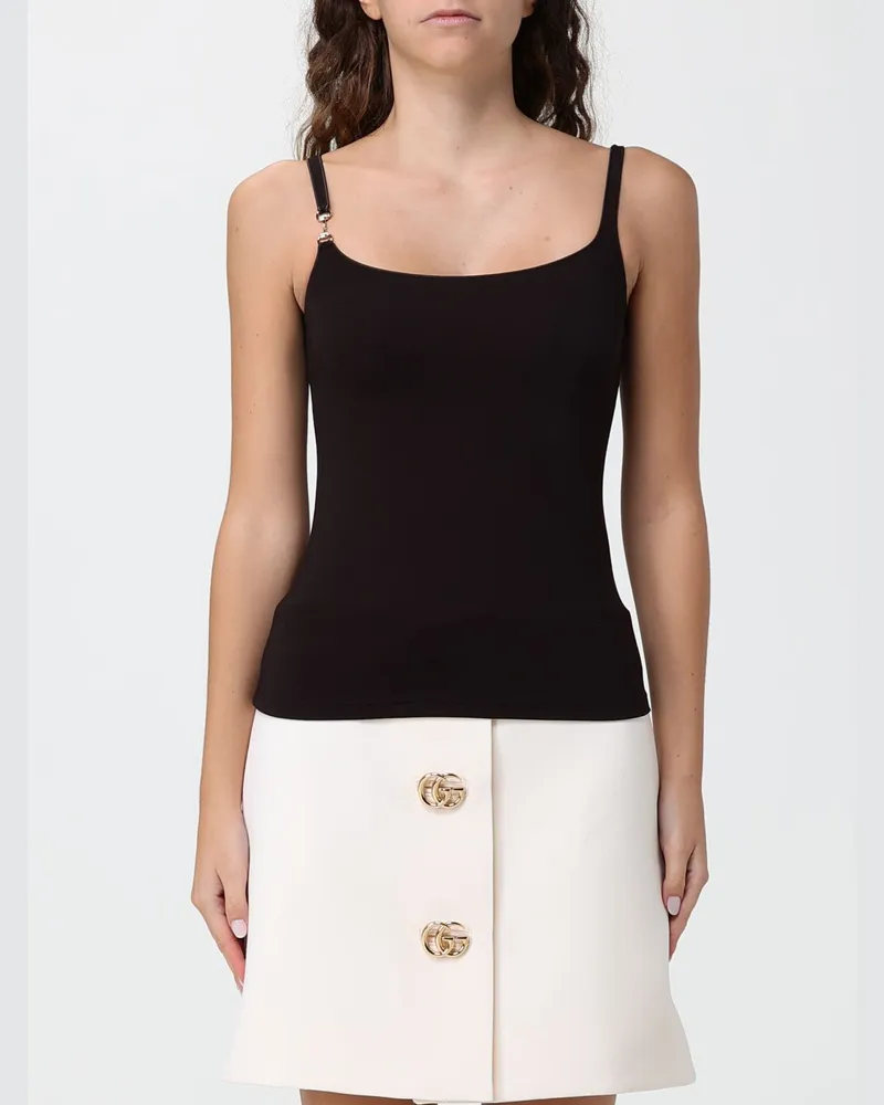 Gucci Slim Fit Viskose-Top mit Horsebit-Detail Braun