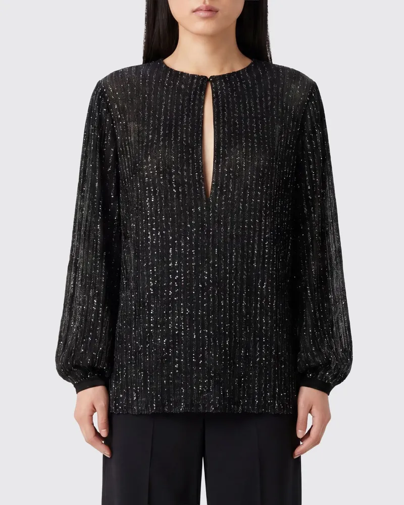Missoni Pailletten-Lurex-Jersey-Bluse Schwarz