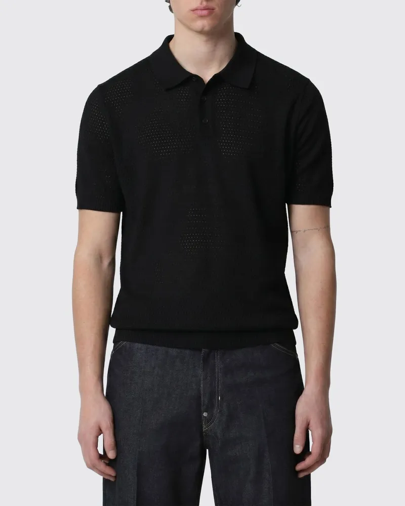 Roberto Collina Polo herren Schwarz