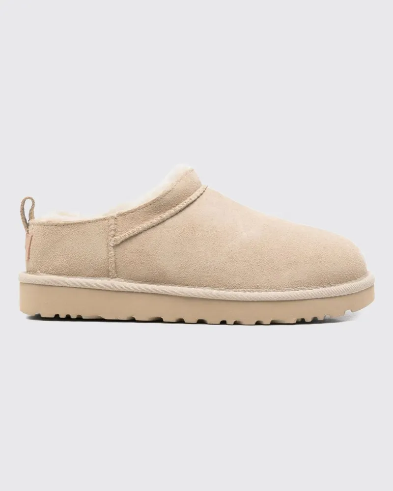 UGG Classic Micro Wasserabweisende Wildleder-Plateau-Stiefeletten Beige