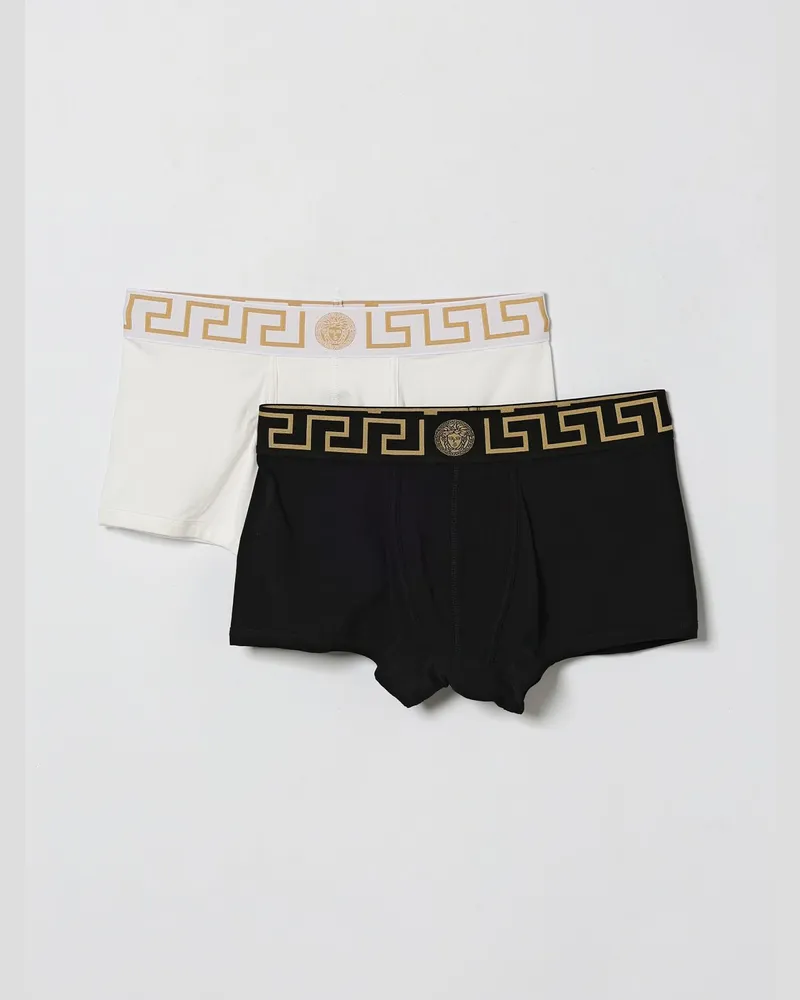 Versace 2er-Set Stretch-Baumwollslips Weiß