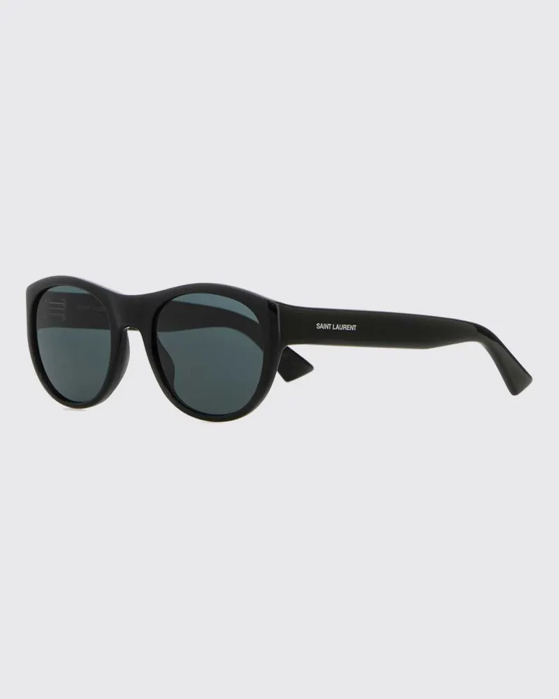 Saint Laurent Cat-Eye-Sonnenbrille von aus Acetat mit kontrastierendem Logo Schwarz