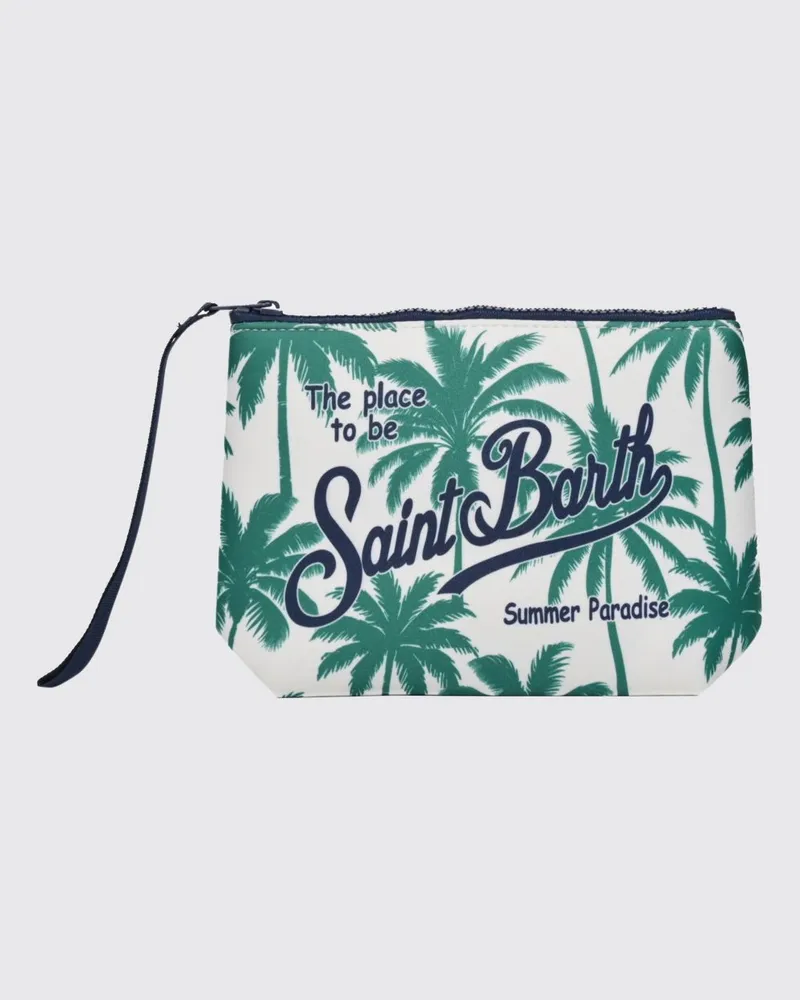 MC2 Saint Barth Aline Pochette aus gestreiftem Polyester Grün