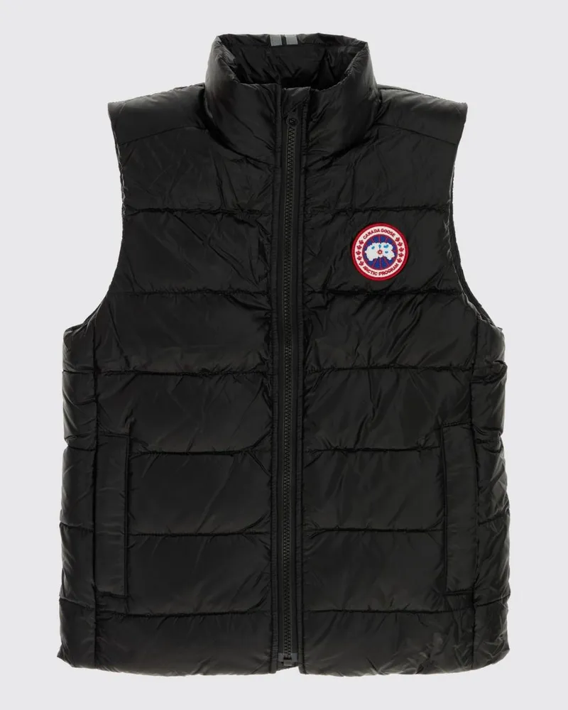 Canada Goose Gepolsterte Crofton-Weste aus Ripstop-Nylon mit Logo für Jungen Schwarz
