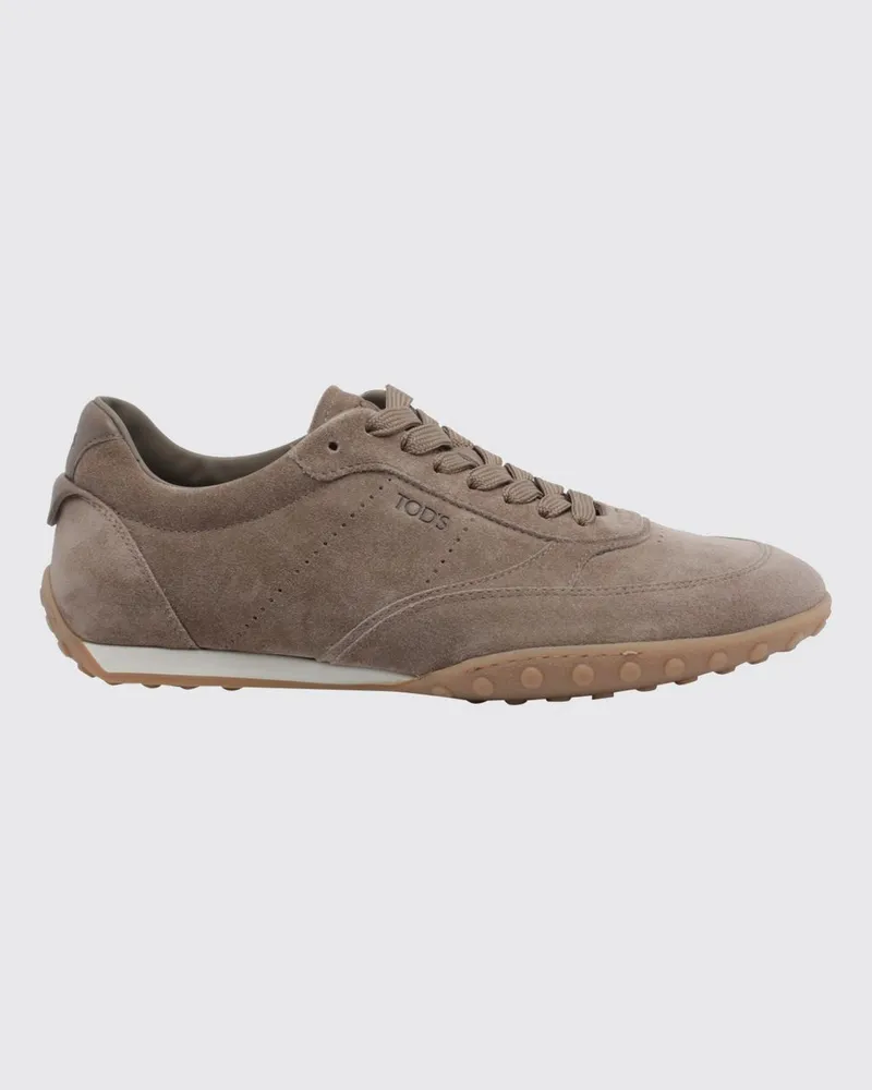 TOD'S Low-Top-Sneaker aus Kalbsveloursleder mit Gommini-Sohle Braun