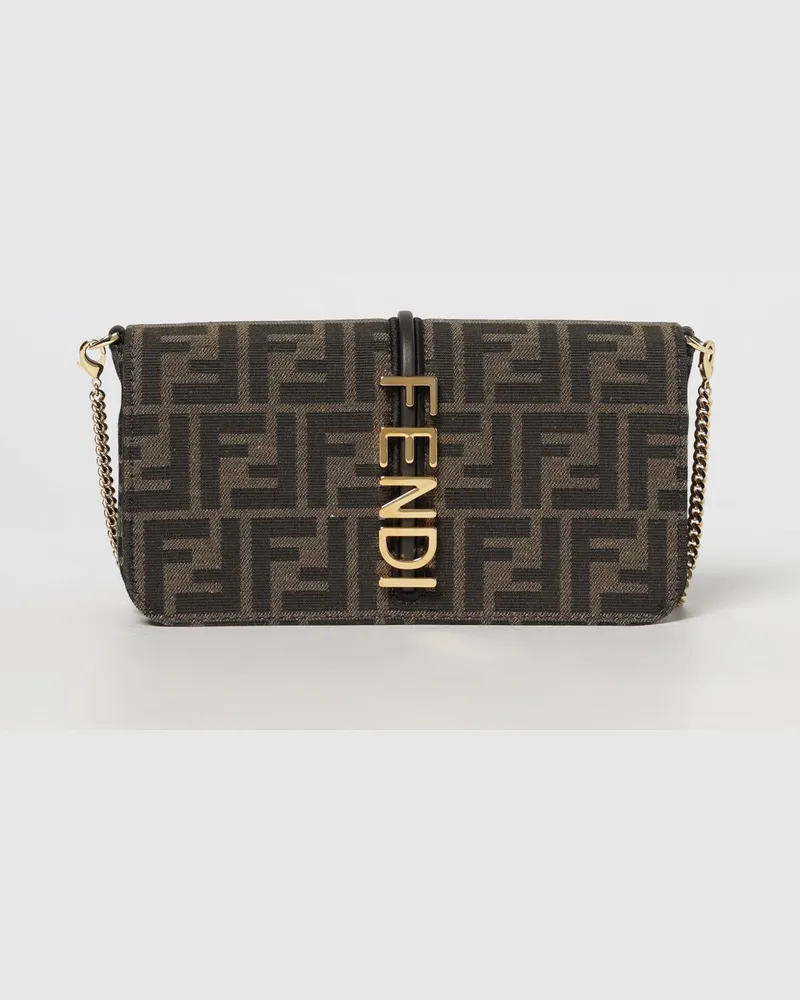 Fendi Schultertasche damen Tabak