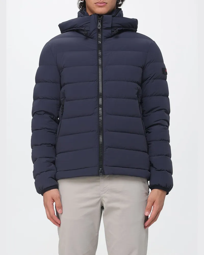 Peuterey Boggs Gesteppte Nylon-Daunenjacke mit Kapuze Blau