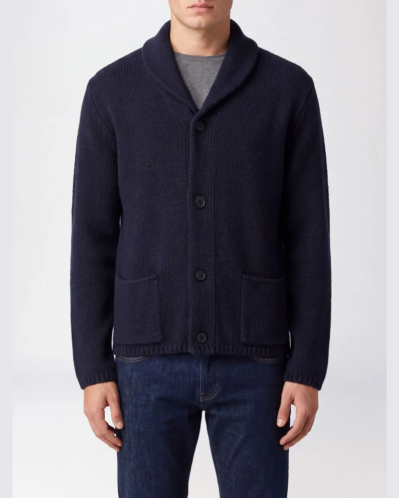 The Row Cardigan mit Schalkragen aus Kaschmir- und Baumwollmischung Navy