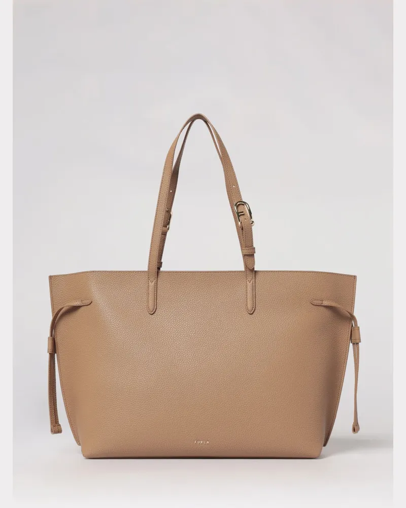 Furla Schultertasche damen Camel