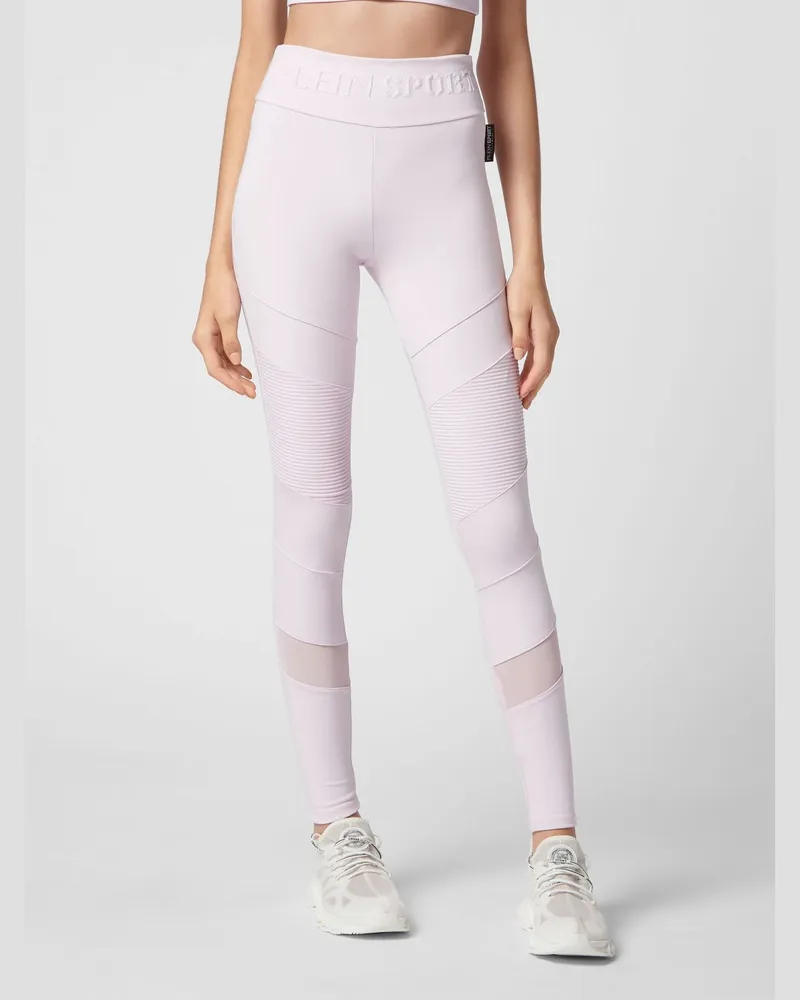 Philipp Plein High-Waist Sport-Leggings von aus technischem Stretch-Gewebe Pink