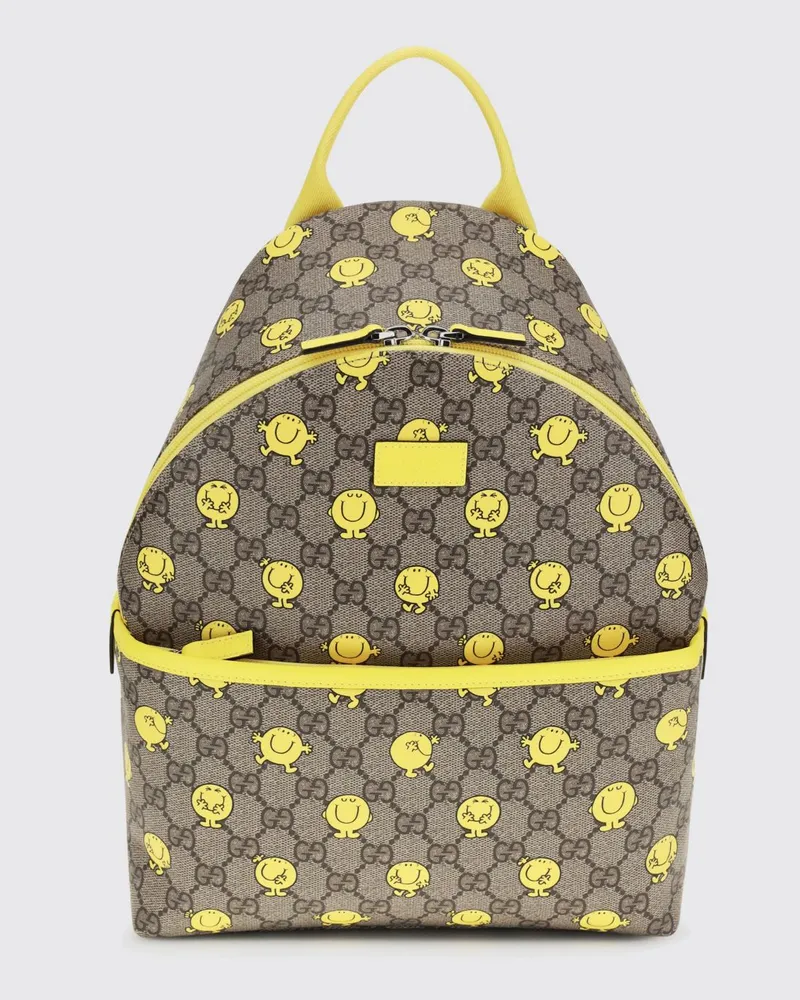 Gucci GG Supreme Stoffrucksack mit Grafikdruck Weiß
