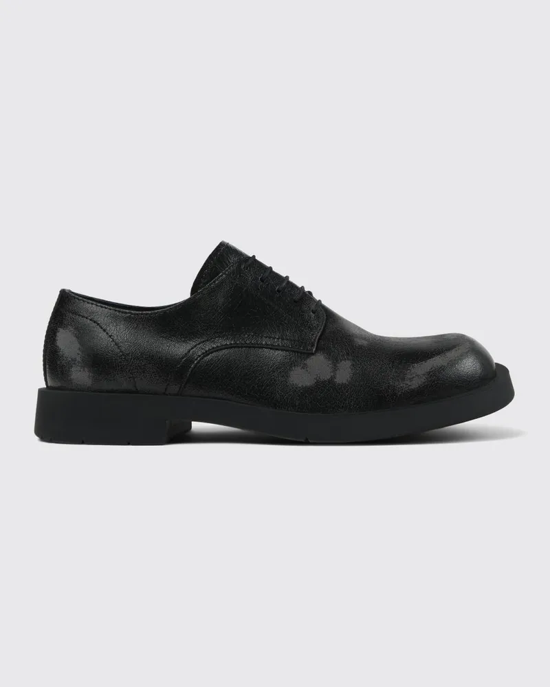 Camper Mil 1978 Derbys aus gealtertem Leder Schwarz