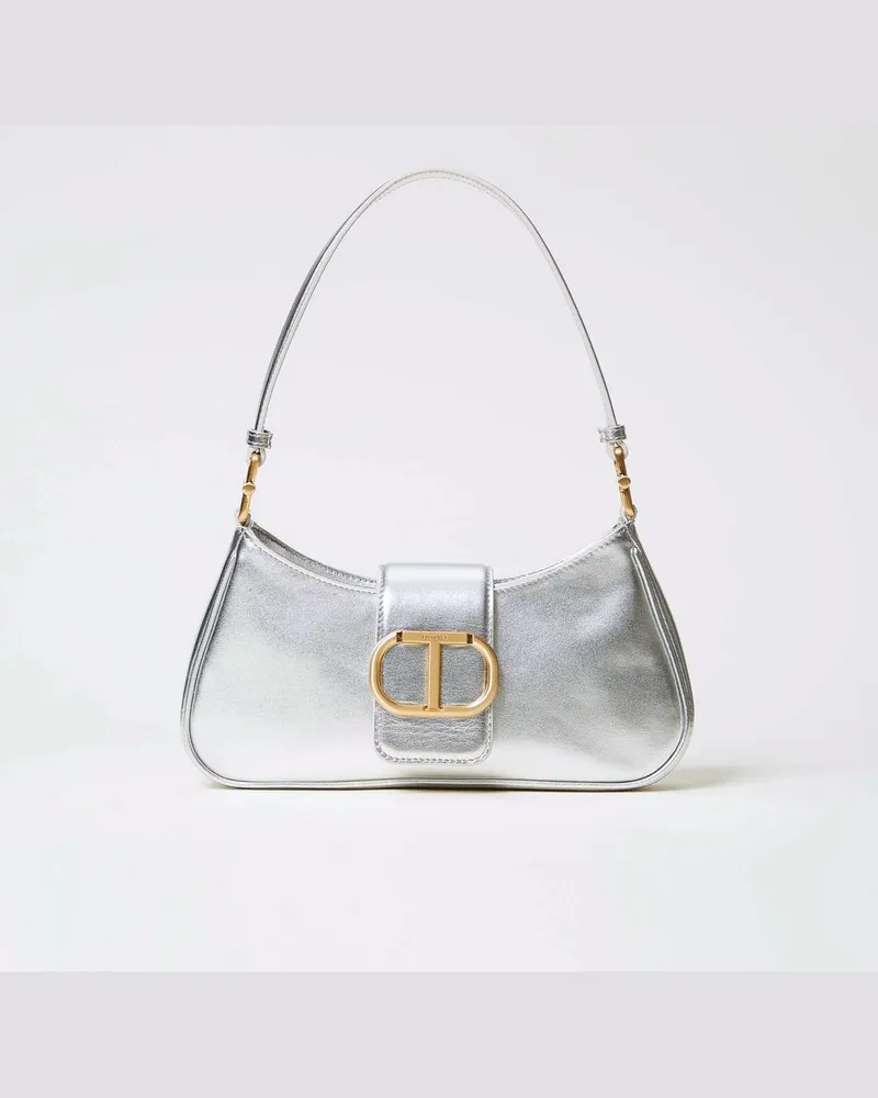Twin-Set Schultertasche damen Silber
