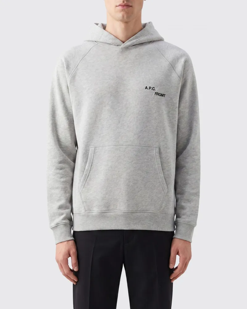A.P.C. Kapuzenpullover x Fragment aus Baumwolle mit Kontrast-Logo Grau