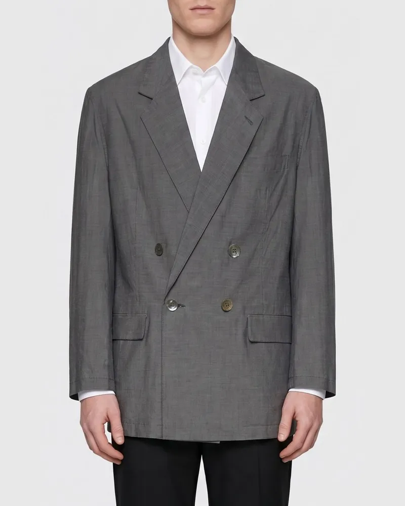 Magliano Zweireihiger Baumwoll-Blazer Charcoal