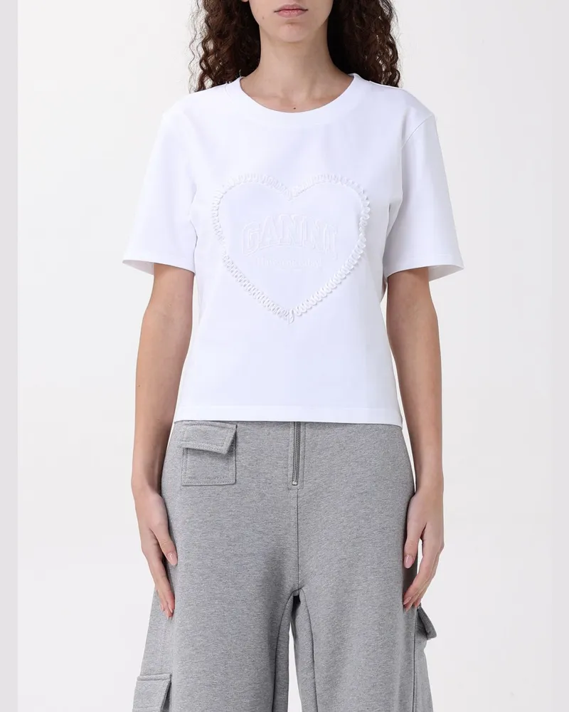 Ganni T-shirt damen Weiß