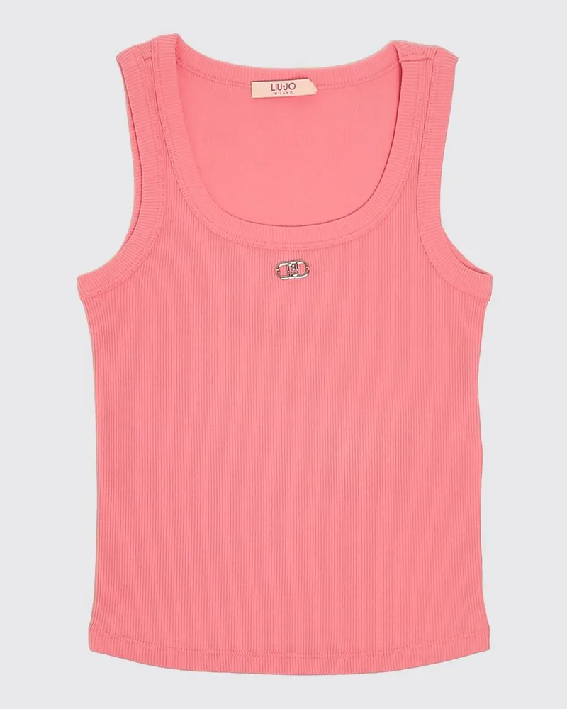Liu Jo Baumwoll-Top mit Logo Pink