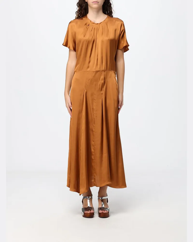 Isabel Marant Namsha Midi-Tunika von aus Viskose mit kurzen Ärmeln Beige